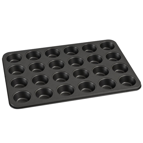 Mainstays 24 Cavity Mini Muffin Pan, Non-Stick Bakeware,1.8 inch Diameter Cups,Gray,Carbon Steel