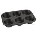 Mainstays 6 Cup Jumbo Muffin Pan, Non-Stick Bakeware,3.4 inch Diameter Cups,Gray,Carbon Steel